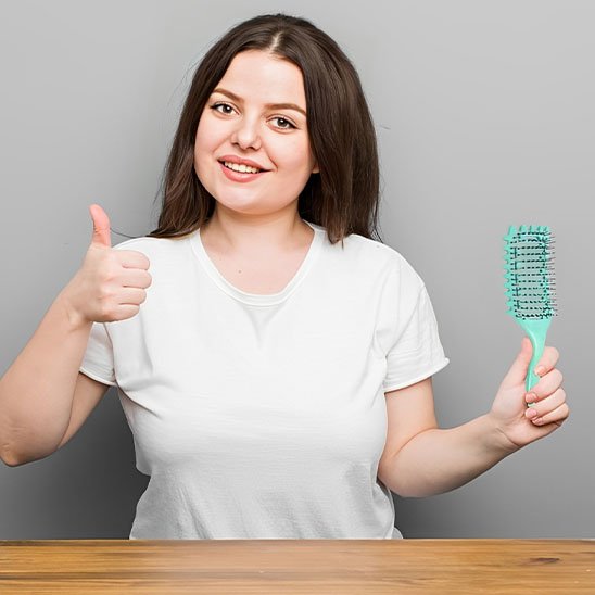 Brosse cheveux bouclés