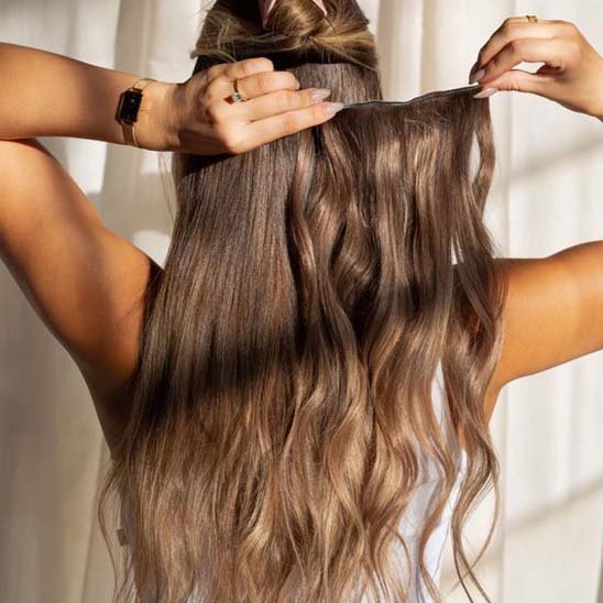 Extension clip cheveux